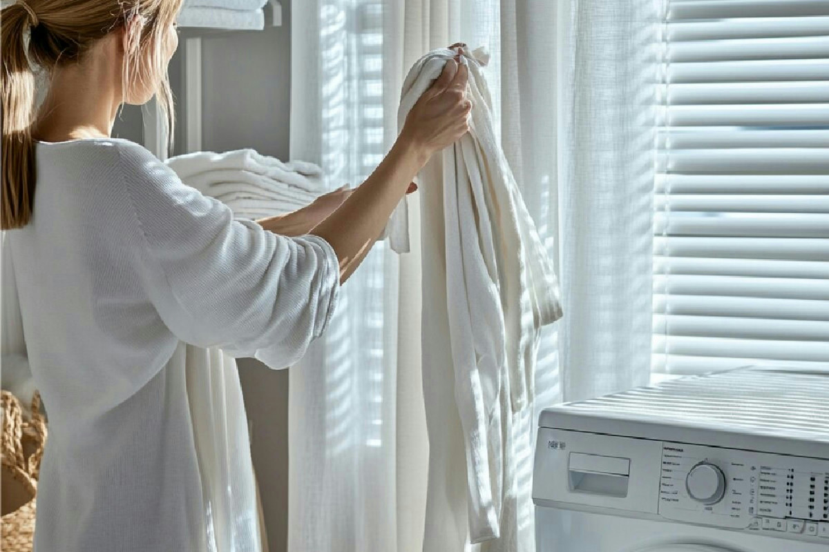 Ecco il metodo pratico per lavare le tende in lavatrice: niente pieghe e pronte da appendere